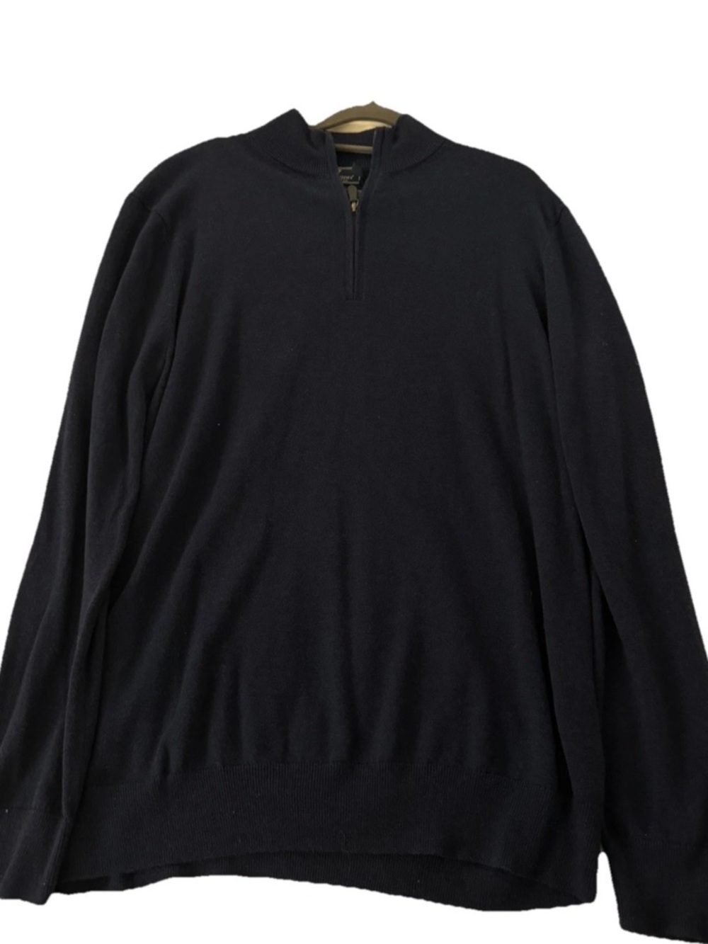 Vineyard Vines Cotton Cashmere Quarter-Zip Sweater — Navy / Large